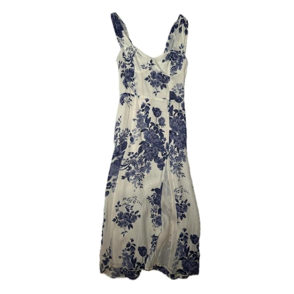 reformation midi floral dress size 2